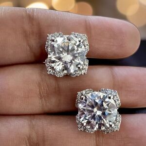 2ct Solitaire Lookalike Studs American Diamond cz Earrings